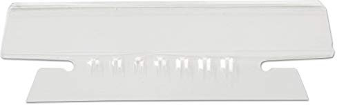 Universal 43313 Hanging File Folder Plastic Index Tabs, 1/3 Tab Cut, 3-Inch Tab, Clear, 25/Pack