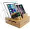 iCozzier Bambus 5-Slot Ladestation Tablet und Kabel Organizer Ständer Dock für Apple Watch, iPhone, iPad, iWatch
