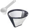 Westmark 2tlg, Dauerfilter 6 g Kaffee, Kunststoff/Rostfreier Edelstahl, Weiß/Silber/Schwarz, 244322E6, ABS, Set: Dauer-Kaffeefilter Gr. 4 + Dosierlöffel