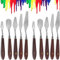 2 Set 5pcs Set di coltelli Spatole per pittura ad olio,Acciaio Inox Spatole da Pittura ad Olio Scraper di Miscelazione Arte Pittorica Spatola per Olio Tela Artisti Studenti