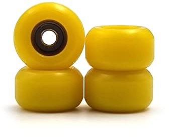 SPITBOARDS Roues de skateboard - Polyuréthane CNC - Lot de 4 roues - Jaune