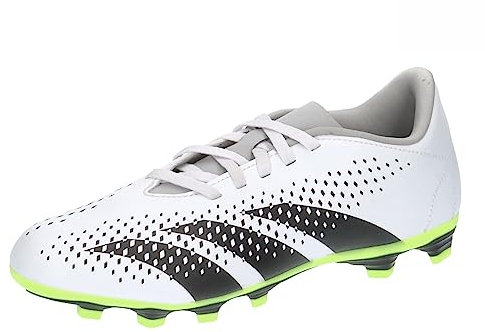 Adidas Predator Accuracy.4 Fxg J Football Shoes (Firm Ground), FTWR White/Core Black/Lucid Lemon, 37 1/3 EU