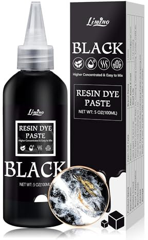 Pâte Pigment Résine époxy Noire - 100ml Pâte Colorant Résine UV Noir Concentrée Art en Résine, Table de Rivière, Dessous de Verre - Pigment Noire Opaque Resine Epoxy pour Bijoux, Peinture, Artisanat
