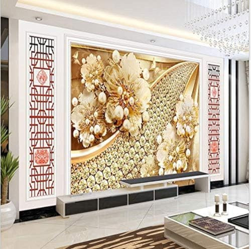 XLMING Cuentas Con Motivos En Relieve 3D Papel Pintado Sala De Estar Sofá Dormitorio Comedor Decoración Del Hogar Pared-430cm×300cm