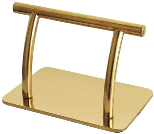 Tableau de coiffure Resier de pied 12x7,5x7,5 pouces Gold Salon en acier inoxydable Chaise de berceau de remplacement poli en or