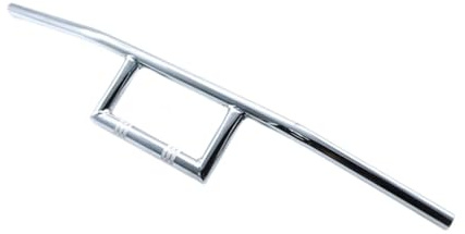 Milageto Motorradlenker 25mm Lenker Retro Bar Zubehör für Gn125, Silber