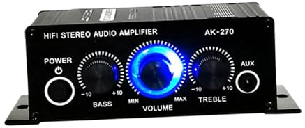 HEALSOPTHY Amplificador para Altavoz Pasivo Mini Estéreo De Canales Tecnología De Reducción De Ruido Estático Volumen Adecuado para Uso Sala De Música y Dispositivos Multimedia