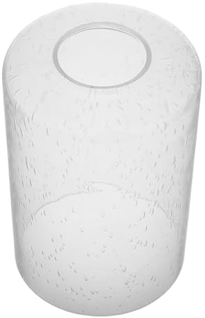 DIKACA Pantalla Cilindro de Vidrio Transparente con Burbujas Lámpara Mesa y Pared Diseño Moderno Bordes Pulidos Seguros Fácil Instalación Accesorio Decorativo para Lámparas