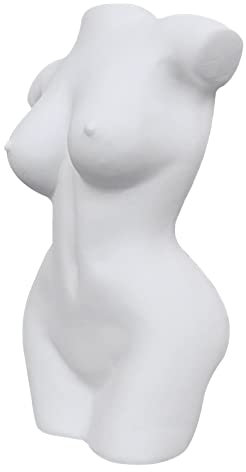 Fenteer Weiblichen Körper Form Blume Vase, Harz Vasen für Moderne Boho Wohnkultur, Menschlichen Körper Figuren Vase, innen Kunst Trockenen Blume Pflanzer - White