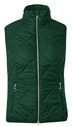 HORZE Martina Reitweste, Winddicht, Atmungsaktiv, Leicht Gefütterte Weste Für Damen, Rum Raisin Brown, Grün, 36