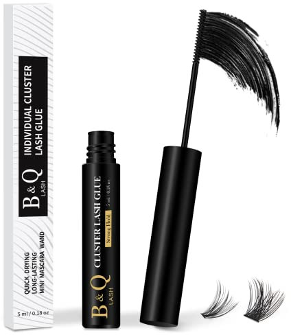 Wimpern Bond B&Q Kleber DIY für Wimpern 7 Tage Halt, Wasserfest, dauerhaft, Sehr Stark, Für Anfänger, Lash Glue Heimwerken zu Hause (Black, 5ml)