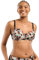 Sans Complexe Soutien Gorge Emboitant avec Armatures, Modèle Arum Mosaïc, Dentelle Florale avec imprimé Multicolore, Jeux de laçages féminins à l'entre-Seins, Imprime Graphic Noir & Multico, 100D