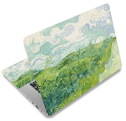 Laptop Skin Sticker Decal,12 13 13.3 14 15 15.4 15.6 inch Laptop Vinyl Skin Sticker Cover Art Protector Notebook PC (2 Wrist Pad Skins Included), Decorative Waterproof Removable, Green Theme