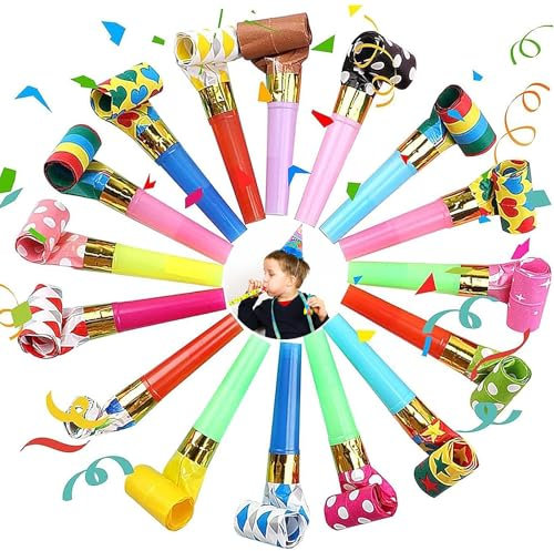 20 Stück Tröten Kindergeburtstag, Tröte Fasching, Partytröten Kinder, Tröten Party, Krachmacher, Tröten Für Kinderspielzeug, Für Geburtstagsfeier, Kinder Party, Bankett, Graduierung