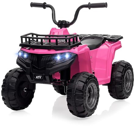 Elektro-Quad 12V Kinderquad, Elektroauto Kinder ATV, 12V Batteriebetriebenes Spielzeugauto, LED-Lichtern für Jungen Und MäDchen Ab 2-5 Jahren
