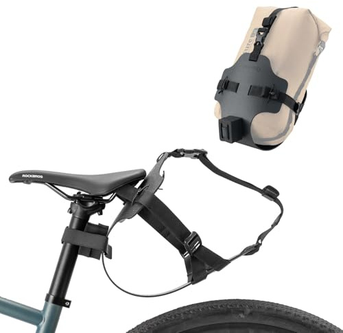 Qunature Soporte para Alforja de Bikepacking, Estabilizador Impermeable para Bolsa de sillín de Bicicleta, Accesorio para Equipaje Trasero, Compatible con MTB Gravel Carretera