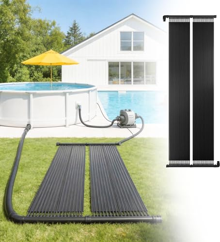 UISEBRT Panneau solaire chauffant de piscine - 300 x 70 cm - Chauffage solaire de piscine - Chauffage d'eau chaude - Plastique résistant aux UV - Tapis solaire chauffant pour piscine