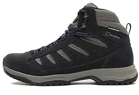 Berghaus Women's Exped Trek 2.0 Walking Boots | Scuff-Resistant Leather | Waterproof Lining, Navy/Grey, 5