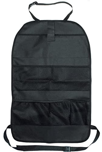 iGadgitz U6848 Universal Rückenlehnenschutz Auto Taschen Organizer Auto Rücksitz - Schwarz, 1Stk