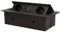 Versenkbare Steckdosenleiste mit 2 Steckdosen 230 V + 2 USB-Steckdosen, Schwarz Orno