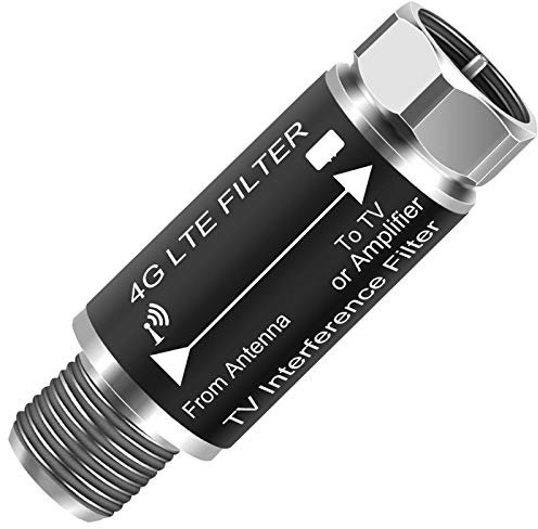 LTE Filter for TV Antenna,Filters 4G 5G LTE Signal Reduces Interference from Cell Towers for Clear Digital HD TV Reception (Frequency Range 5-695Mhz)