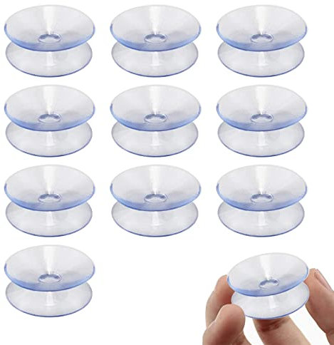 Kiuiom Ventosas De Doble Cara Transparentes, Ventosa De Plástico Para Cristales, Adecuado Para El Exterior, La Cocina, El Baño, El Espejo - 10 Piezas