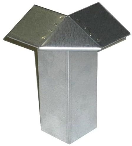 innogard 6031 - Connettore angolare Esterno a 90 Gradi per recinto di lumache Tipo 2 - Alu-Zinc - 1 Pezzo angolare per Sistema di lettiera