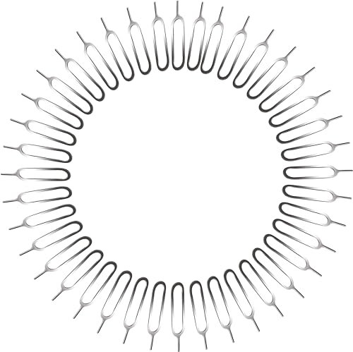 IS-TECK 40x Handy SIM-Karten Pin Nadel Set Kompatibel iPhone Samsung HTC Huawei für die meisten Smartphones und Tablets Einfaches Öffnen des SIM-Karten-Halters Ersatz SIM Nadeln