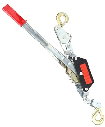 Tbest Estrattore Manuale per Fune Strumento di Serraggio Mini Tenditore Strumento di Sollevamento a Doppio Gancio Argani Automobilistici 2 Tonnellate (2T)