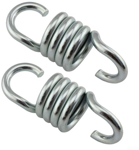 Ganci a molle a dondolo, 7 mm, resistenti, per sedie e soffitti, in acciaio, per portico e panche a dondolo (2 pezzi)