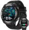 GPS Montre Connectée Homme Femme de Sport étanche multi activités Podomètre Appels Bluetooth 12 jours d'autonomie Moniteur Fréquence Boussole suivi de la Pression Atmosphérique, Altimètre 1ATM