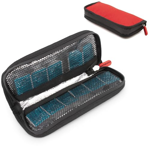 CASEMATIX Travel Case for Contact Lenses Fits 24 Daily Disposable Contacts in a Compact Left and Right Sided Storage Case with Insulation - Includes Daily Contact Lens Case Only