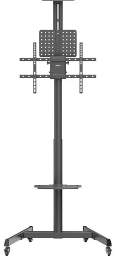 SPEAKA PROFESSIONAL SP-TVC-1300 Carrello TV regolabile in altezza, manovella, supporto per fotocamera, supporto per dispositivo 94,0 c