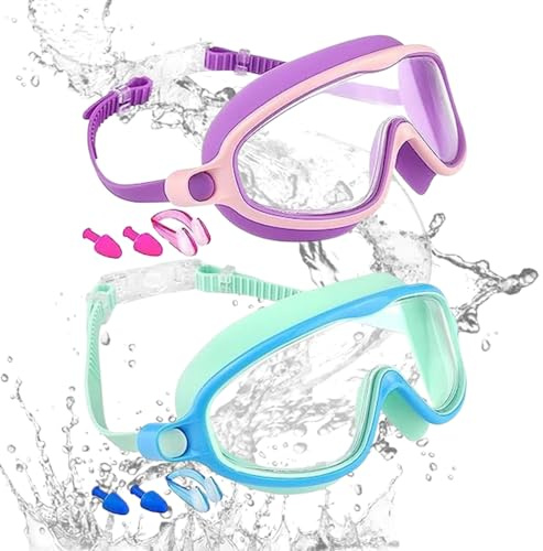 Lunettes de natation pour enfants, anti-buée, anti-buée, pinces nasales, pour garçons, filles, tout-petits, enfants, piscine, été, plongée avec tuba, plongée