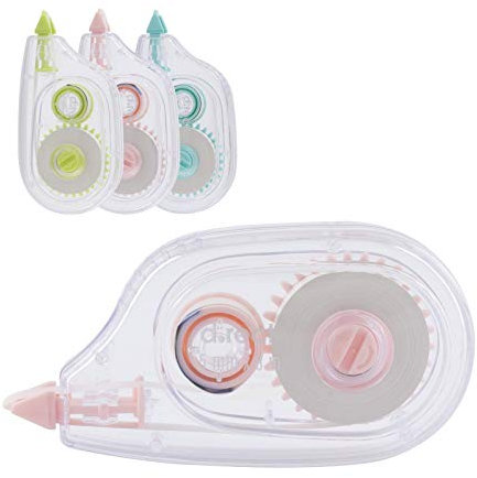 D.RECT Korrekturband Abroller | Korrekturroller Mouse | Korrekturmaus für Büro und Schule | Correction Pen | Korrekturband 5mm x 8M x 12 Stück