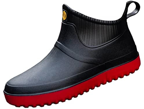 GURGER Bottes de Pluie Homme Femme Courtes Bottes en Caoutchouc Imperméable Bottines