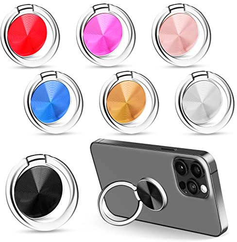 Anillo Soporte para Movil, 7 Piezas Titular del Anillo del Teléfono, Anillo Soporte móvil Anillo Soporte para Movil Ultrafino Soporte del Anillo para Móvil Rotación de 360° Ajuste movil Soporte Dedo