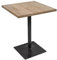 Bistrotisch HWC-H10, Bartisch Thekentisch, Industrial Gastro Metall Ulme Massivholz MVG 70x70cm - Hellbraun