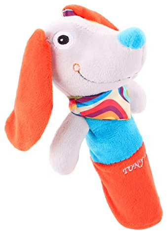 Toyvian Plüschrassel Spielzeug Für Kleinkinder Interaktives Greifspielzeug Pädagogisches Greifspielzeug Cartoon-handgriffspielzeug Orange Mit Bei Schütteln Fördert