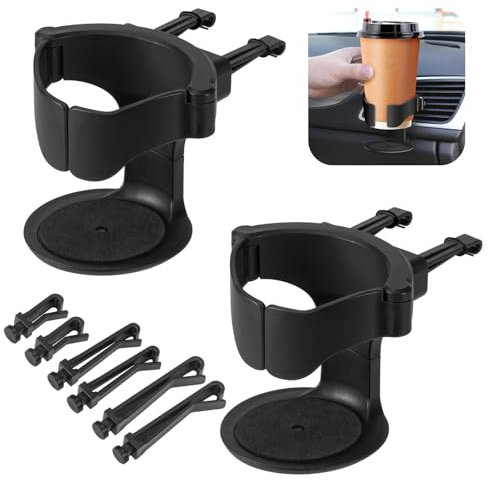 Szaboviktoria 2 Stück Getränke Halter Auto,Getränkehalter Auto,Becherhalter Auto,Flaschenhalter Auto,mit Auto Belüftungs Clips