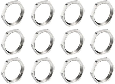 QUARKZMAN 12pz Dado Esagonale per Raccordi a Compressione in Ottone, Dado Esagonale in Ottone Filettatura Femmina NPT1/4, Ottone Nichelato per Idraulica Fissa, Idropulitrice