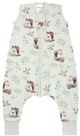 Mosebears Baby Schlafsack Sommer 1.0 Tog Atmungsaktiv Baumwolle Sommerschlafsack für Jungen und Mädchen(Animal,85cm(2-3 Jahre))