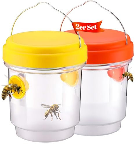 Wasp Trap - WEIMEIH Wasp Repellent Outdoor 360 Degree Effect - Wasp Trap for Outdoor Use - Wasp Repellent for Wasps for Home and Garden Outdoor - Deterrent for Hornets Yellow Jackets