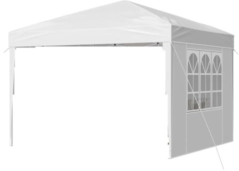 ATUMY Cocheras Carpa Gazebo Instantánea de 3 x 3 m, Portátil, Fácil de Montar, 3 Alturas, Refugio Solar para Exteriores Carpa de Garaje