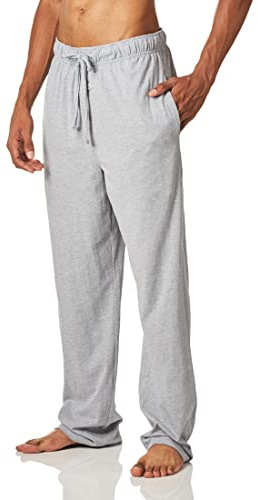 Fruit of the Loom Men's Extended Sizes Jersey Knit Sleep Pant (1-Pack), Light Grey Heather, 4X