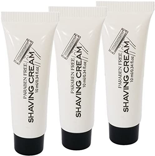 Bulk Shaving Cream - 0.34 fl oz Tubes, White, Pack of 144 - Travel Shaving Cream - Disposable Shave Foam Units for Hotels & Travel - Unscented