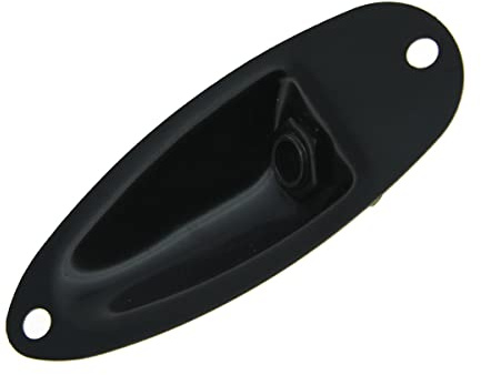 Black Electric Guitar Jack Plate ST Strat Boat Jack Socket