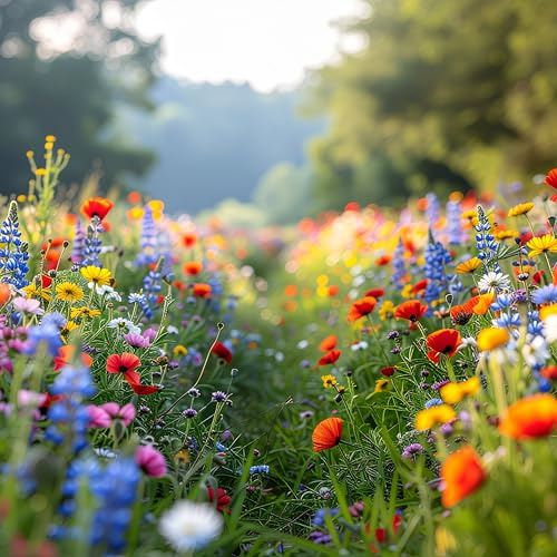 Blumenwiese mit Keimgarantie als Wildkräuter Mischung fünfjährige Bienenweide, insektenfreundlicher Garten mehrjährige winterharte Blühwiese für Bienen & Hummeln