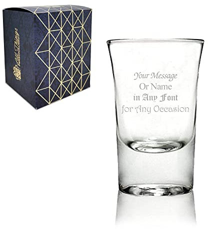 Personalised Engraved Fuego Shot Glass, Personalise with Any Message