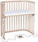 babybay Boxspring Beistellbett aus massivem Buchenholz / kompakt & verwandelbar / Kinderbett Höhe stufenlos verstellbar & umweltfreundlich / mitwachsendes Babybett (natur unbehandelt) / inkl. Matratze